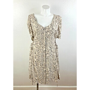 LoveFool Animal Print Double Laceup Purr Midi Dress Size 3X Corset Cottagecore